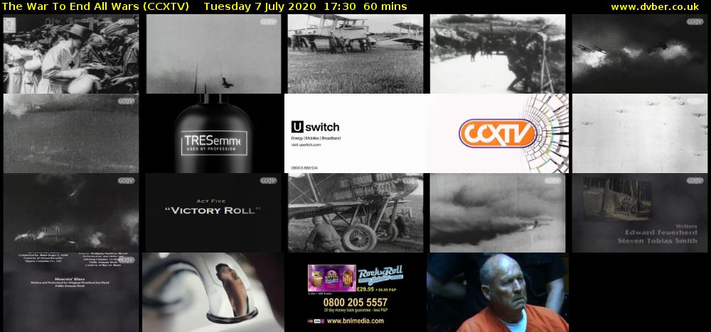 The War To End All Wars (CCXTV) Tuesday 7 July 2020 17:30 - 18:30