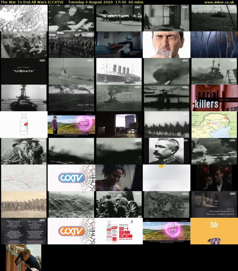 The War To End All Wars (CCXTV) Tuesday 4 August 2020 17:30 - 18:30
