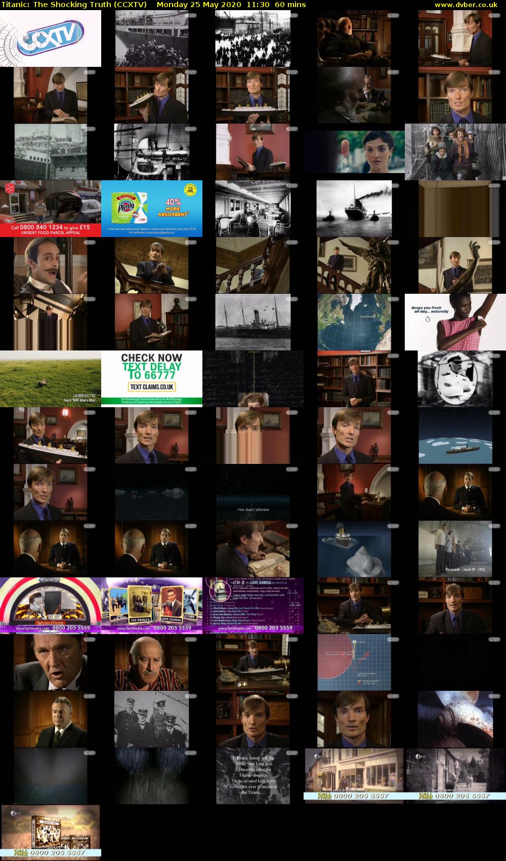 Titanic: The Shocking Truth (CCXTV) Monday 25 May 2020 11:30 - 12:30