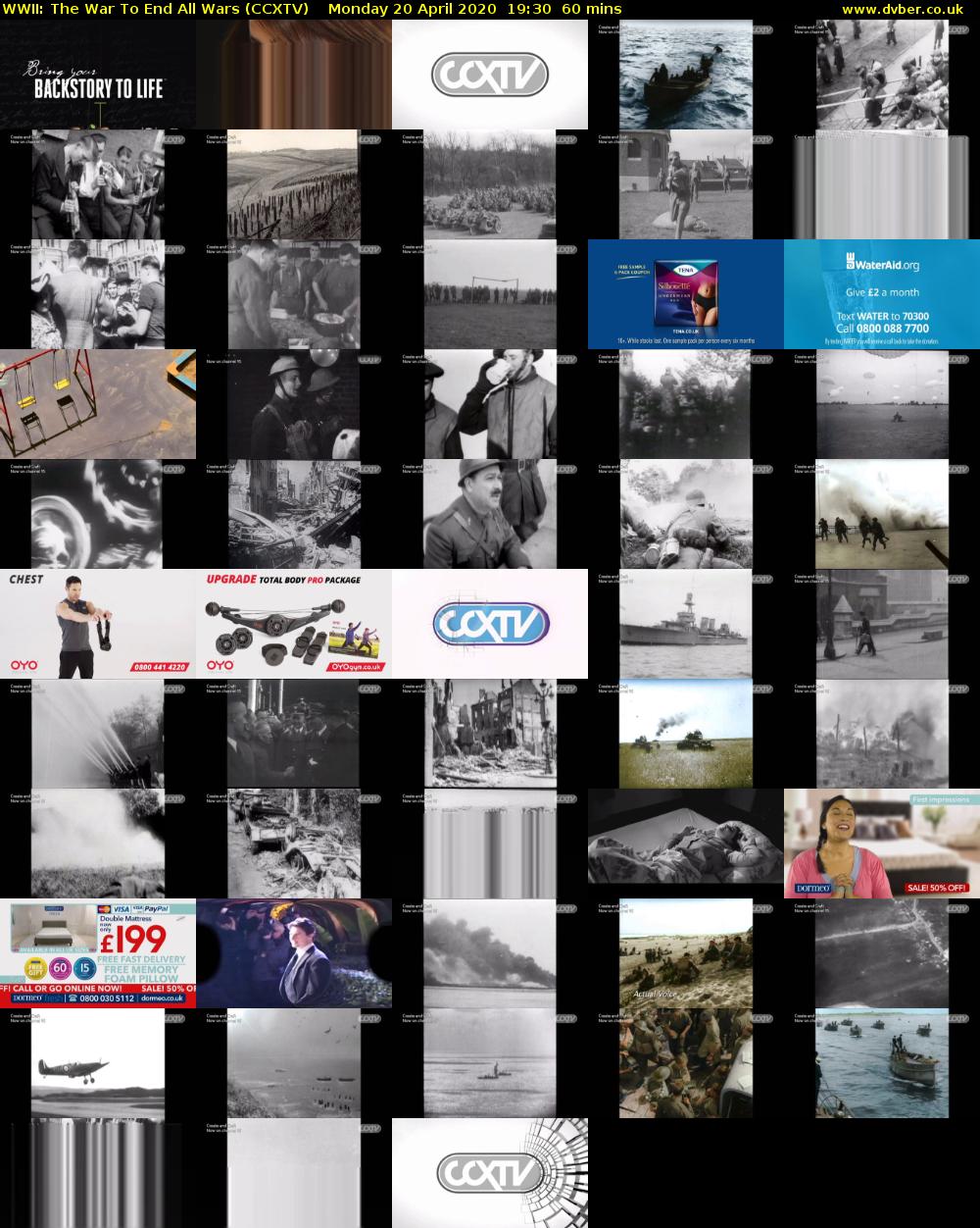 WWII: The War To End All Wars (CCXTV) Monday 20 April 2020 19:30 - 20:30