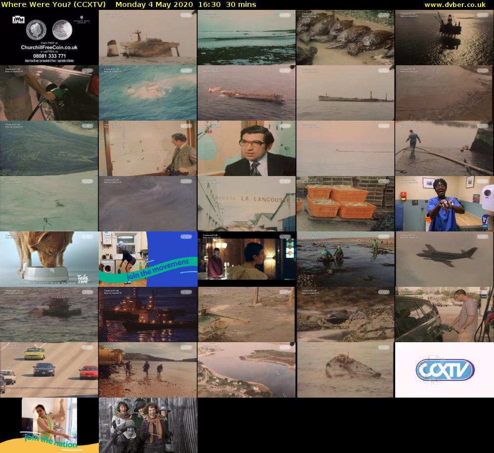 Where Were You? (CCXTV) Monday 4 May 2020 16:30 - 17:00