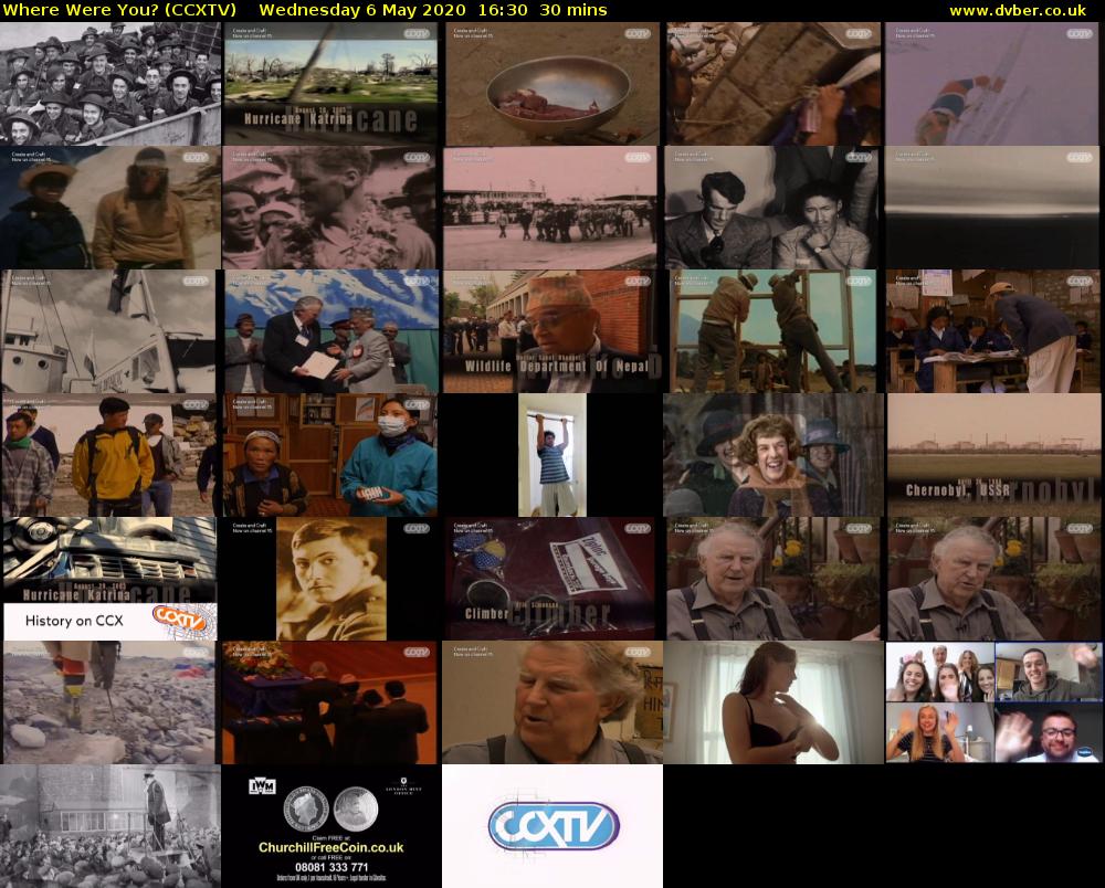 Where Were You? (CCXTV) Wednesday 6 May 2020 16:30 - 17:00