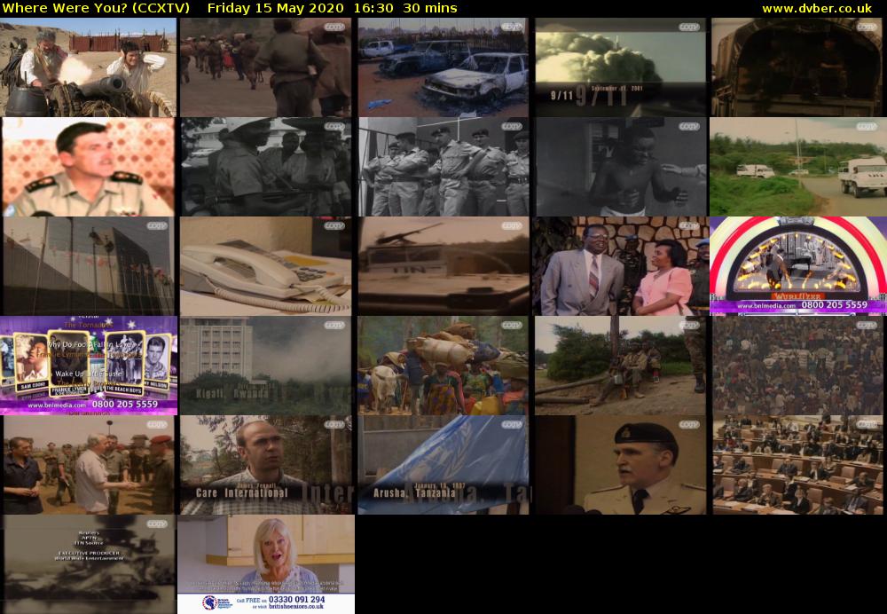 Where Were You? (CCXTV) Friday 15 May 2020 16:30 - 17:00