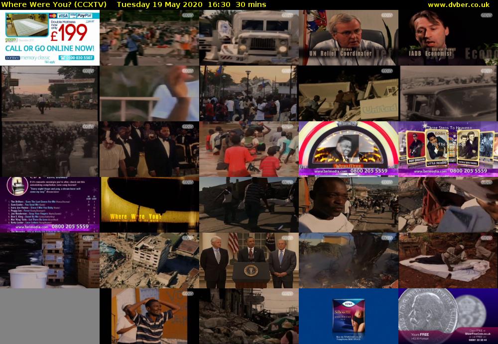 Where Were You? (CCXTV) Tuesday 19 May 2020 16:30 - 17:00