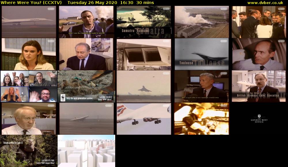 Where Were You? (CCXTV) Tuesday 26 May 2020 16:30 - 17:00