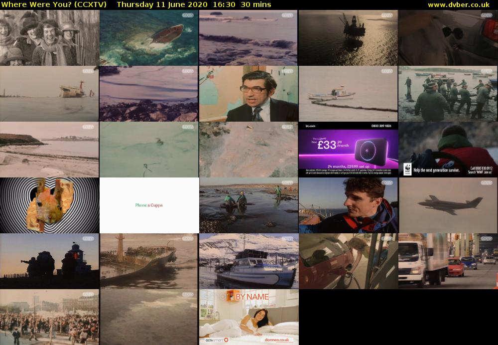 Where Were You? (CCXTV) Thursday 11 June 2020 16:30 - 17:00
