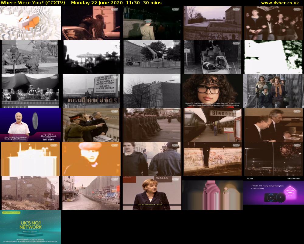 Where Were You? (CCXTV) Monday 22 June 2020 11:30 - 12:00