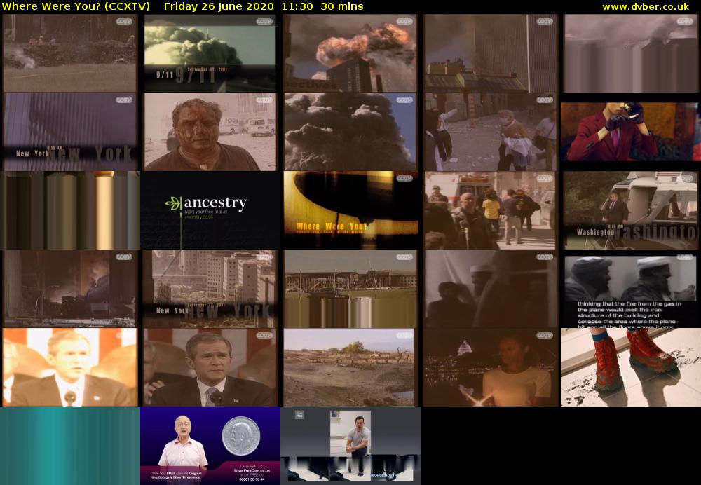 Where Were You? (CCXTV) Friday 26 June 2020 11:30 - 12:00