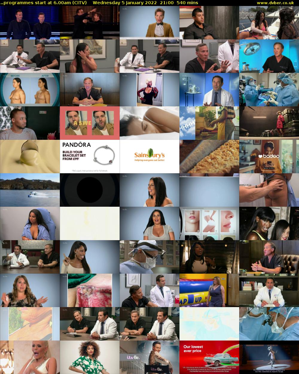 ..programmes start at 6.00am (CITV) Wednesday 5 January 2022 21:00 - 06:00
