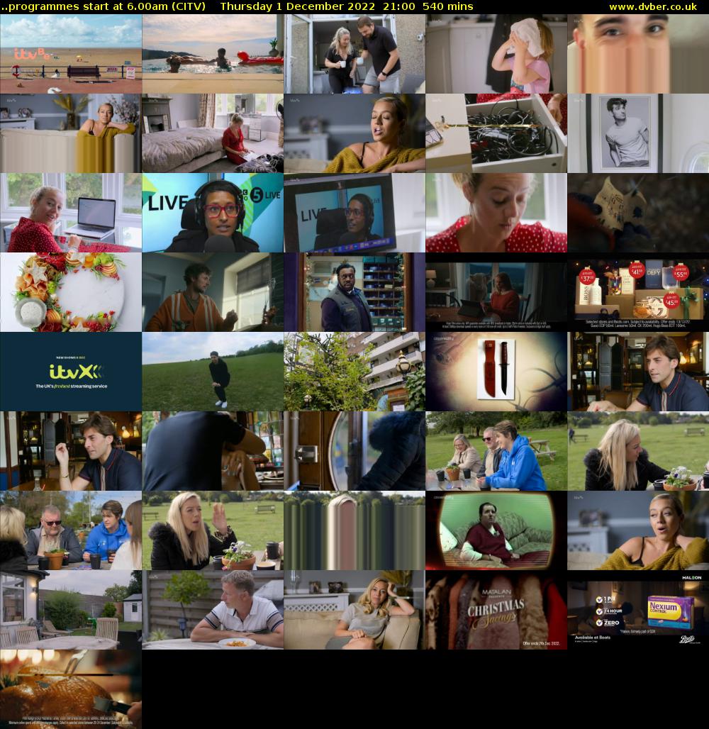 ..programmes start at 6.00am (CITV) Thursday 1 December 2022 21:00 - 06:00