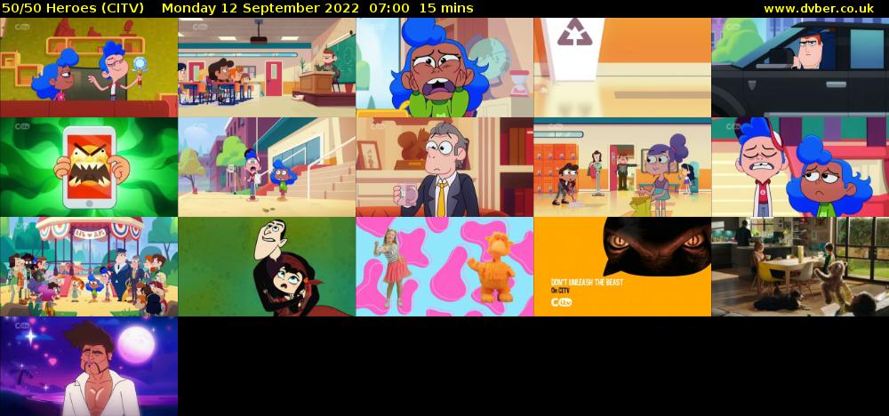 50/50 Heroes (CITV) Monday 12 September 2022 07:00 - 07:15