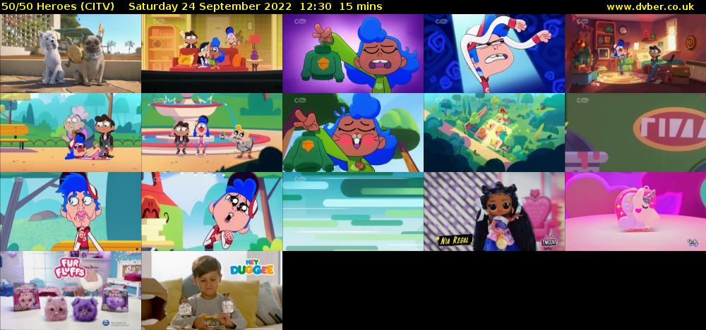 50/50 Heroes (CITV) Saturday 24 September 2022 12:30 - 12:45