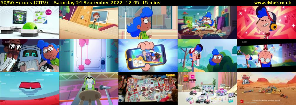 50/50 Heroes (CITV) Saturday 24 September 2022 12:45 - 13:00