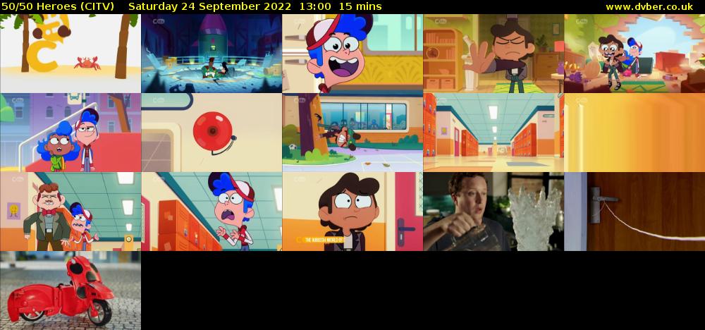 50/50 Heroes (CITV) Saturday 24 September 2022 13:00 - 13:15