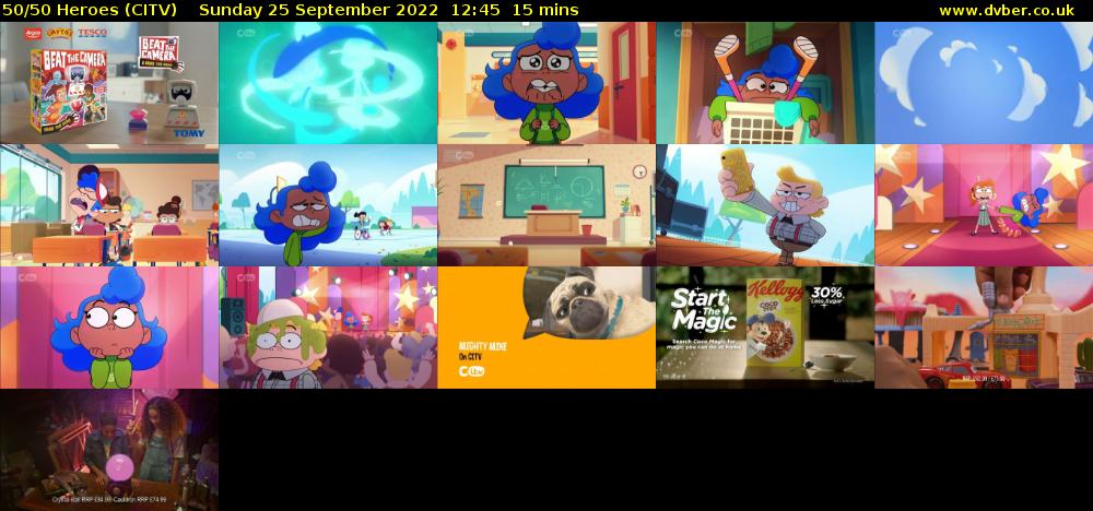 50/50 Heroes (CITV) Sunday 25 September 2022 12:45 - 13:00