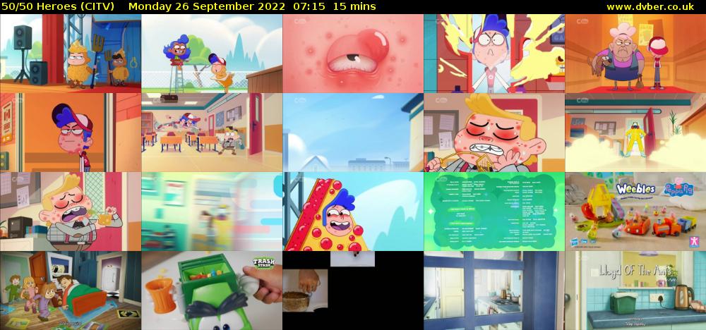 50/50 Heroes (CITV) Monday 26 September 2022 07:15 - 07:30