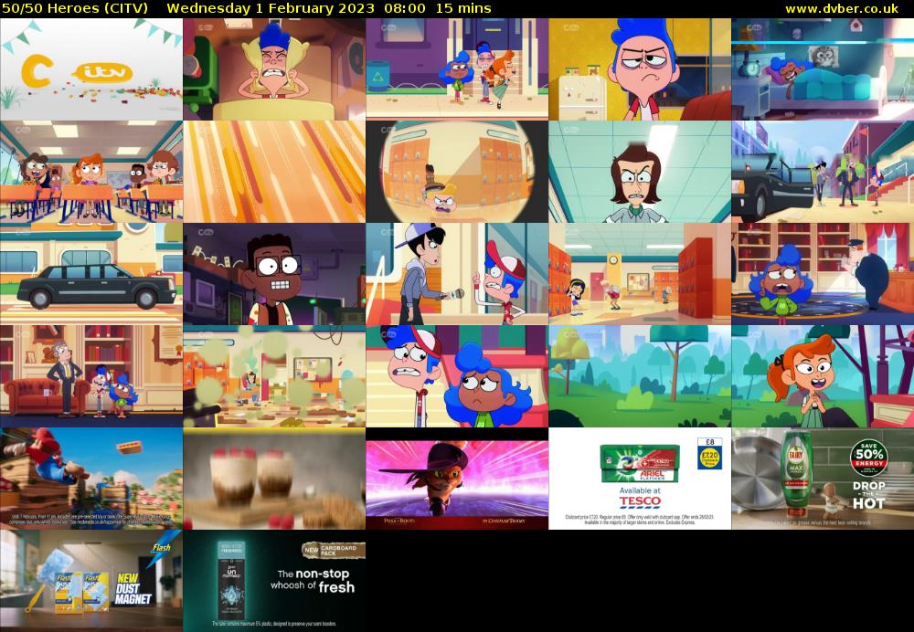 50/50 Heroes (CITV) Wednesday 1 February 2023 08:00 - 08:15