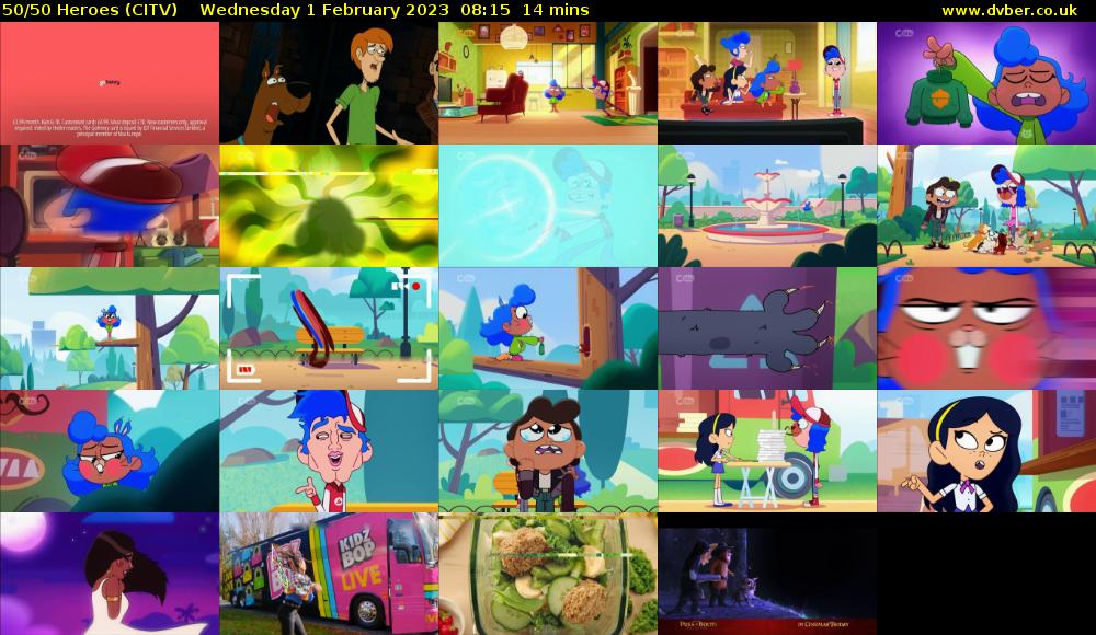 50/50 Heroes (CITV) Wednesday 1 February 2023 08:15 - 08:29
