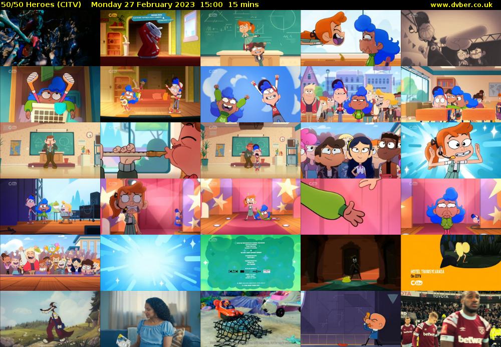 50/50 Heroes (CITV) Monday 27 February 2023 15:00 - 15:15