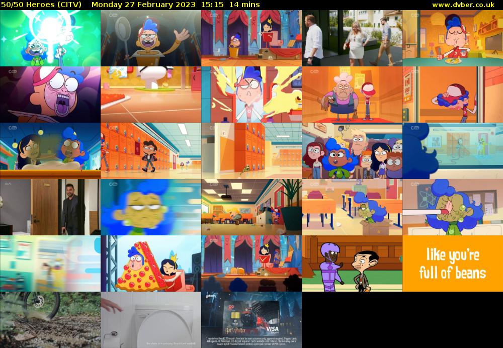 50/50 Heroes (CITV) Monday 27 February 2023 15:15 - 15:29