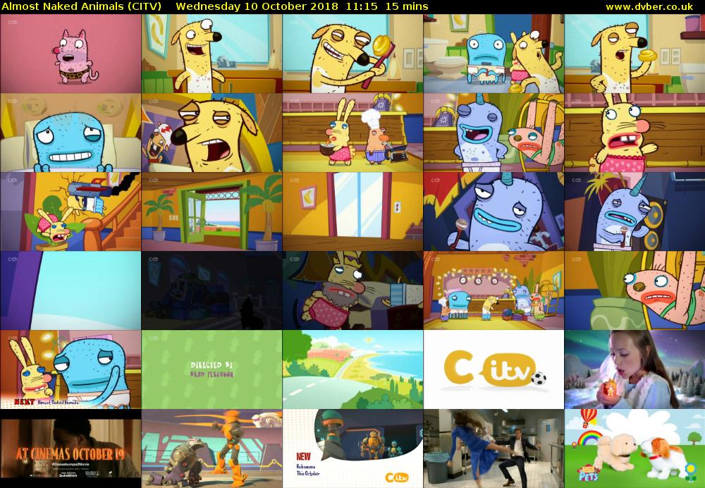 Almost Naked Animals (CITV) Wednesday 10 October 2018 11:15 - 11:30