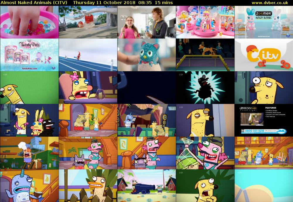 Almost Naked Animals (CITV) Thursday 11 October 2018 08:35 - 08:50