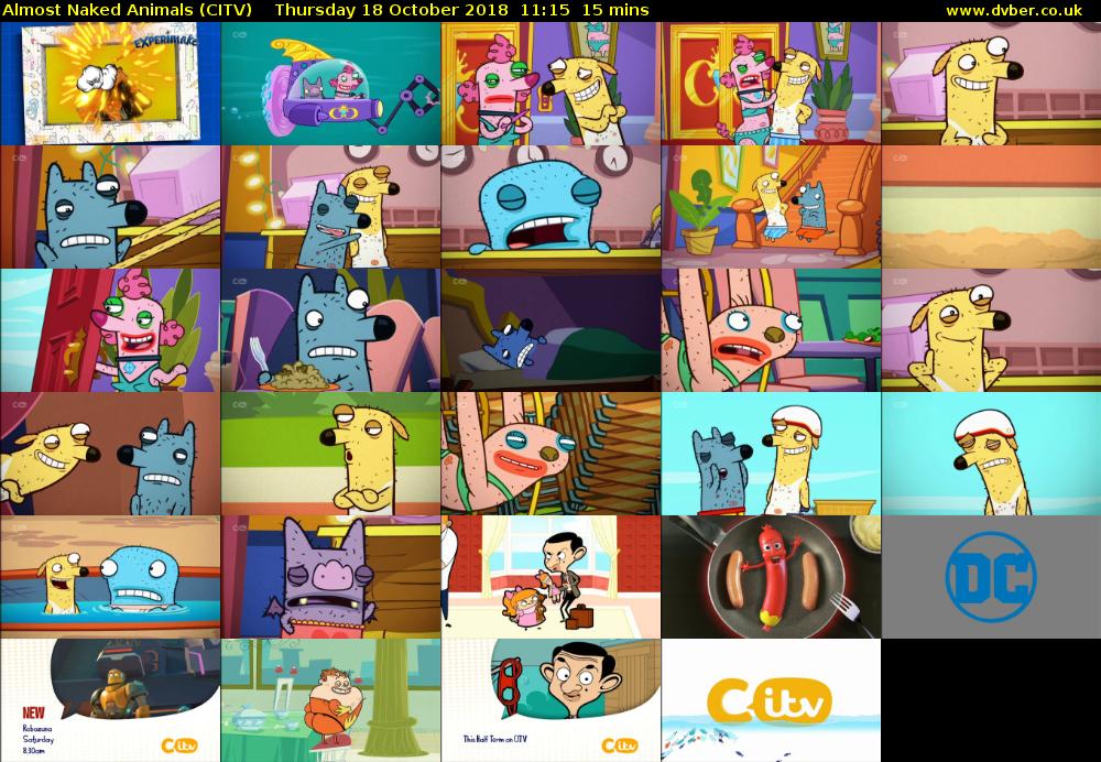 Almost Naked Animals (CITV) Thursday 18 October 2018 11:15 - 11:30