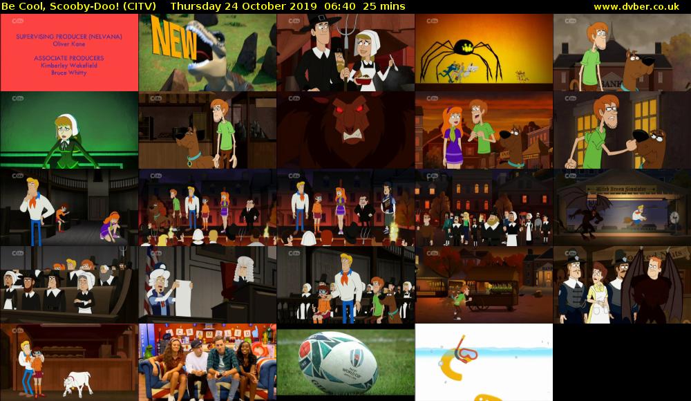 Be Cool, Scooby-Doo! (CITV) Thursday 24 October 2019 06:40 - 07:05