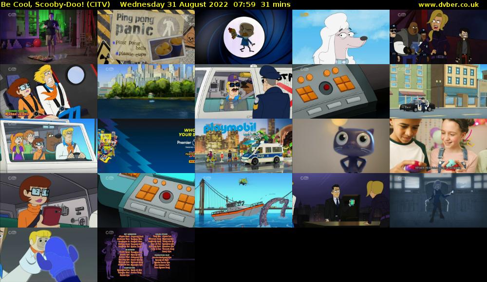 Be Cool, Scooby-Doo! (CITV) Wednesday 31 August 2022 07:59 - 08:30