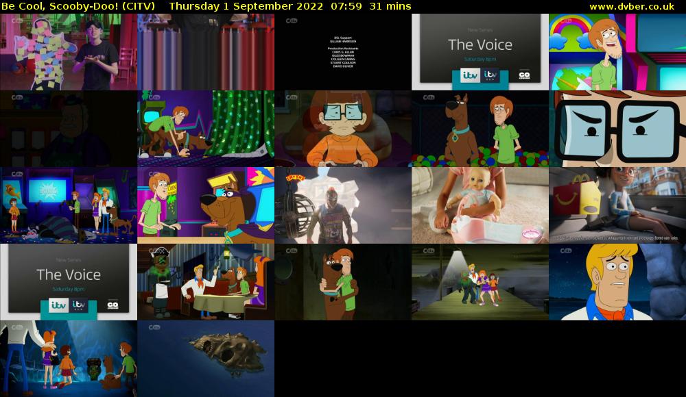 Be Cool, Scooby-Doo! (CITV) Thursday 1 September 2022 07:59 - 08:30