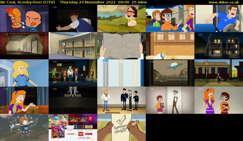 Be Cool, Scooby-Doo! (CITV) Thursday 24 November 2022 09:00 - 09:25
