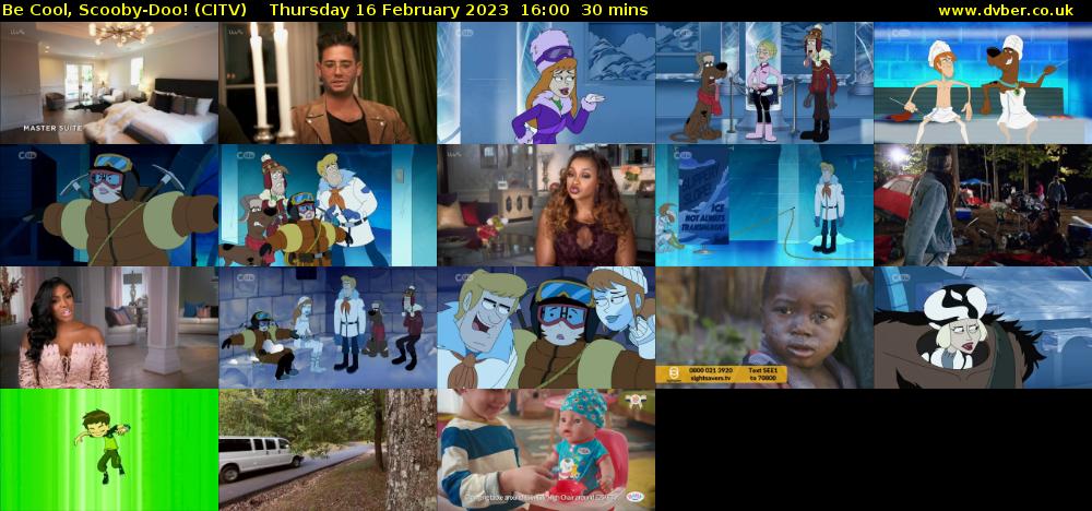 Be Cool, Scooby-Doo! (CITV) Thursday 16 February 2023 16:00 - 16:30