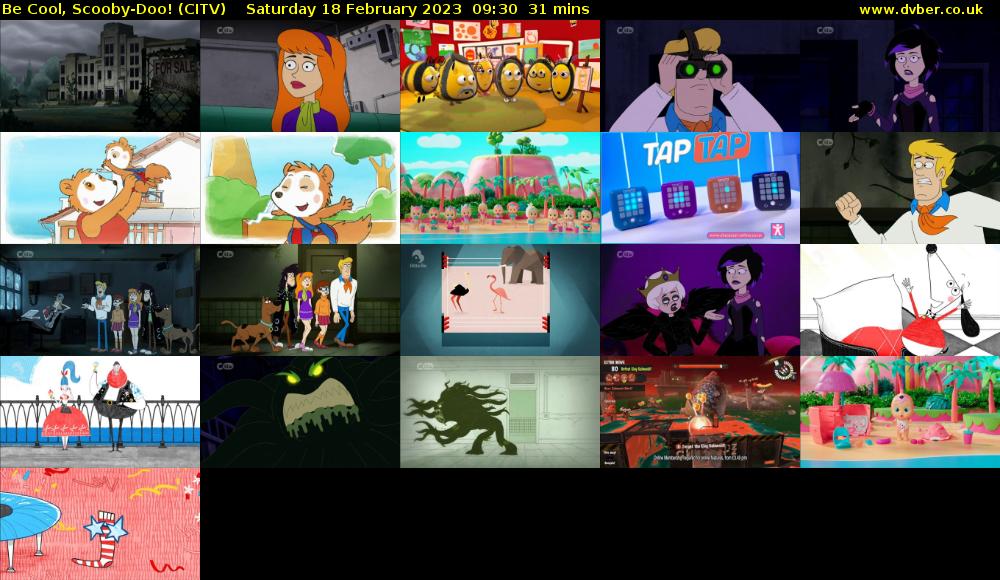 Be Cool, Scooby-Doo! (CITV) Saturday 18 February 2023 09:30 - 10:01