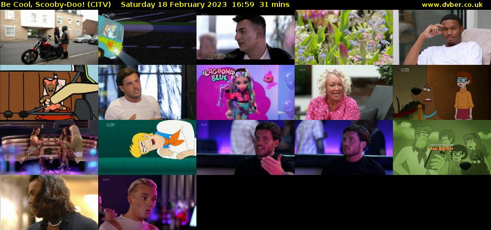 Be Cool, Scooby-Doo! (CITV) Saturday 18 February 2023 16:59 - 17:30