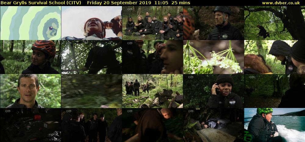 Bear Grylls Survival School (CITV) Friday 20 September 2019 11:05 - 11:30