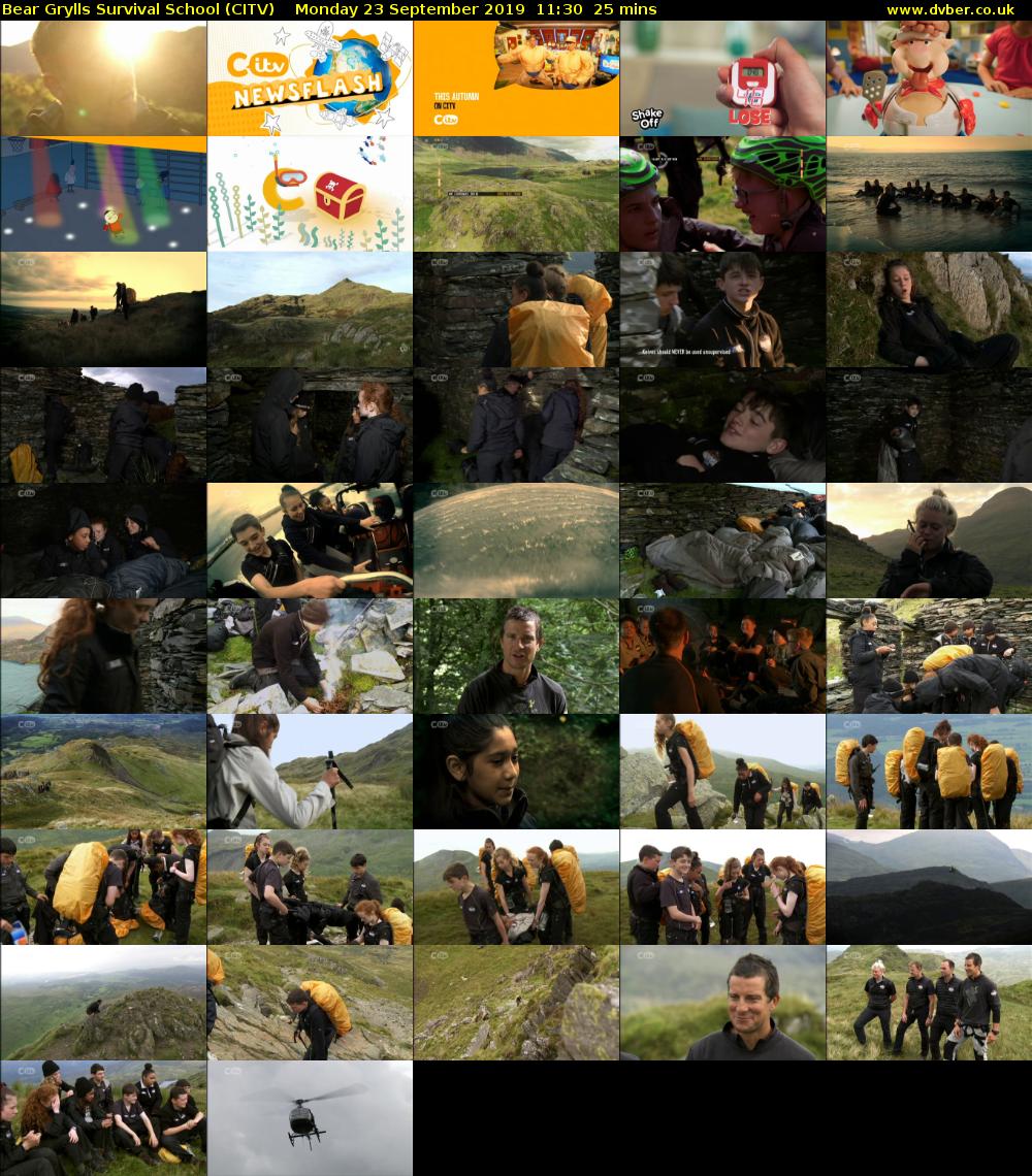 Bear Grylls Survival School (CITV) Monday 23 September 2019 11:30 - 11:55