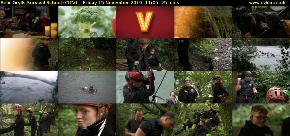 Bear Grylls Survival School (CITV) Friday 15 November 2019 11:05 - 11:30
