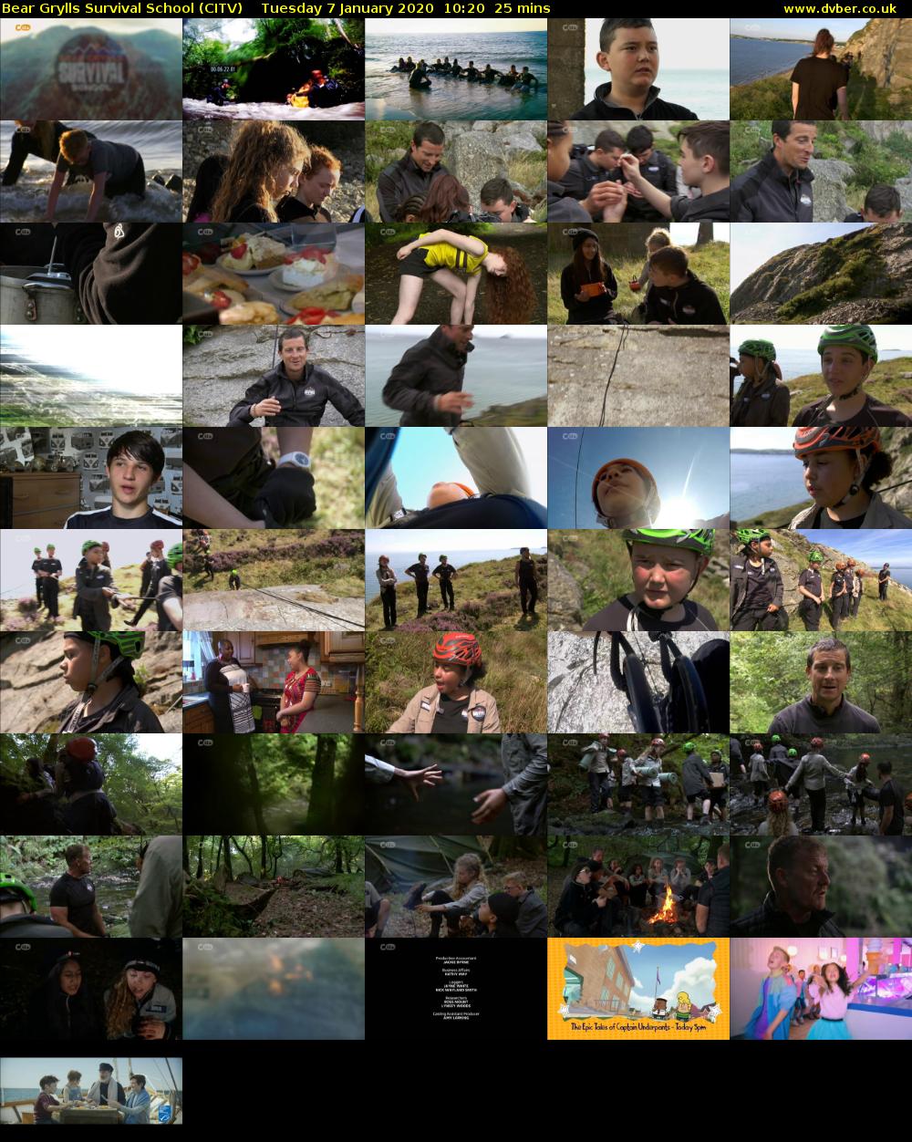 Bear Grylls Survival School (CITV) Tuesday 7 January 2020 10:20 - 10:45