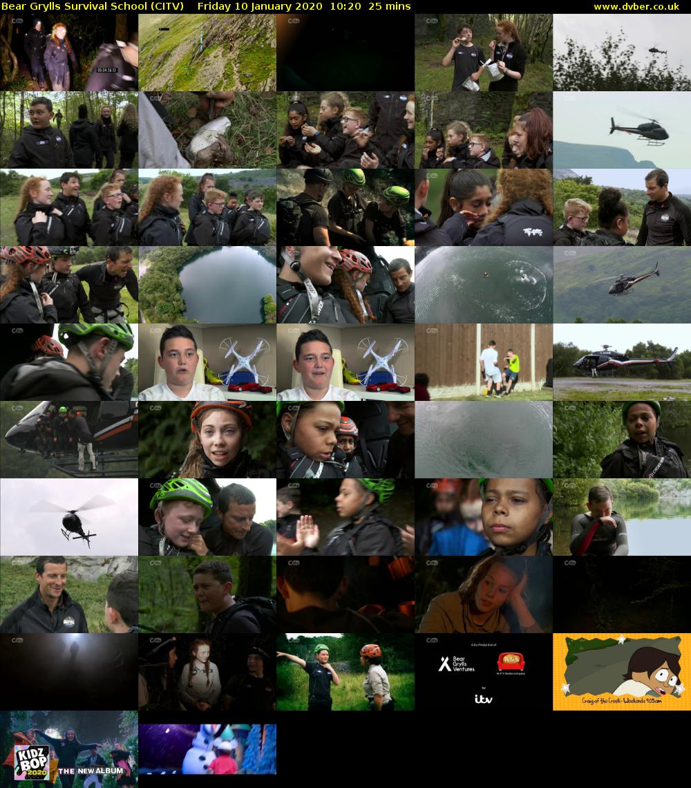 Bear Grylls Survival School (CITV) Friday 10 January 2020 10:20 - 10:45