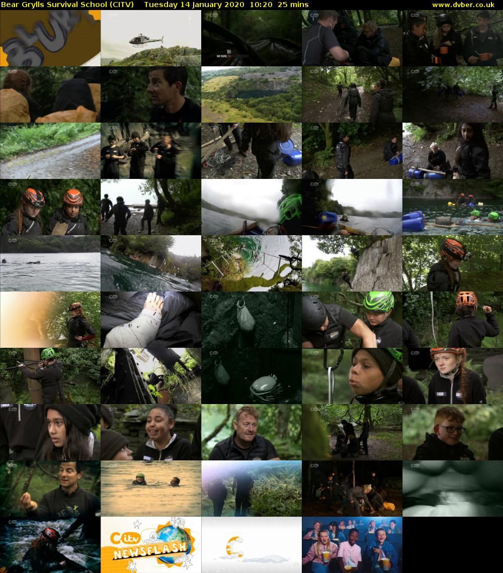Bear Grylls Survival School (CITV) Tuesday 14 January 2020 10:20 - 10:45