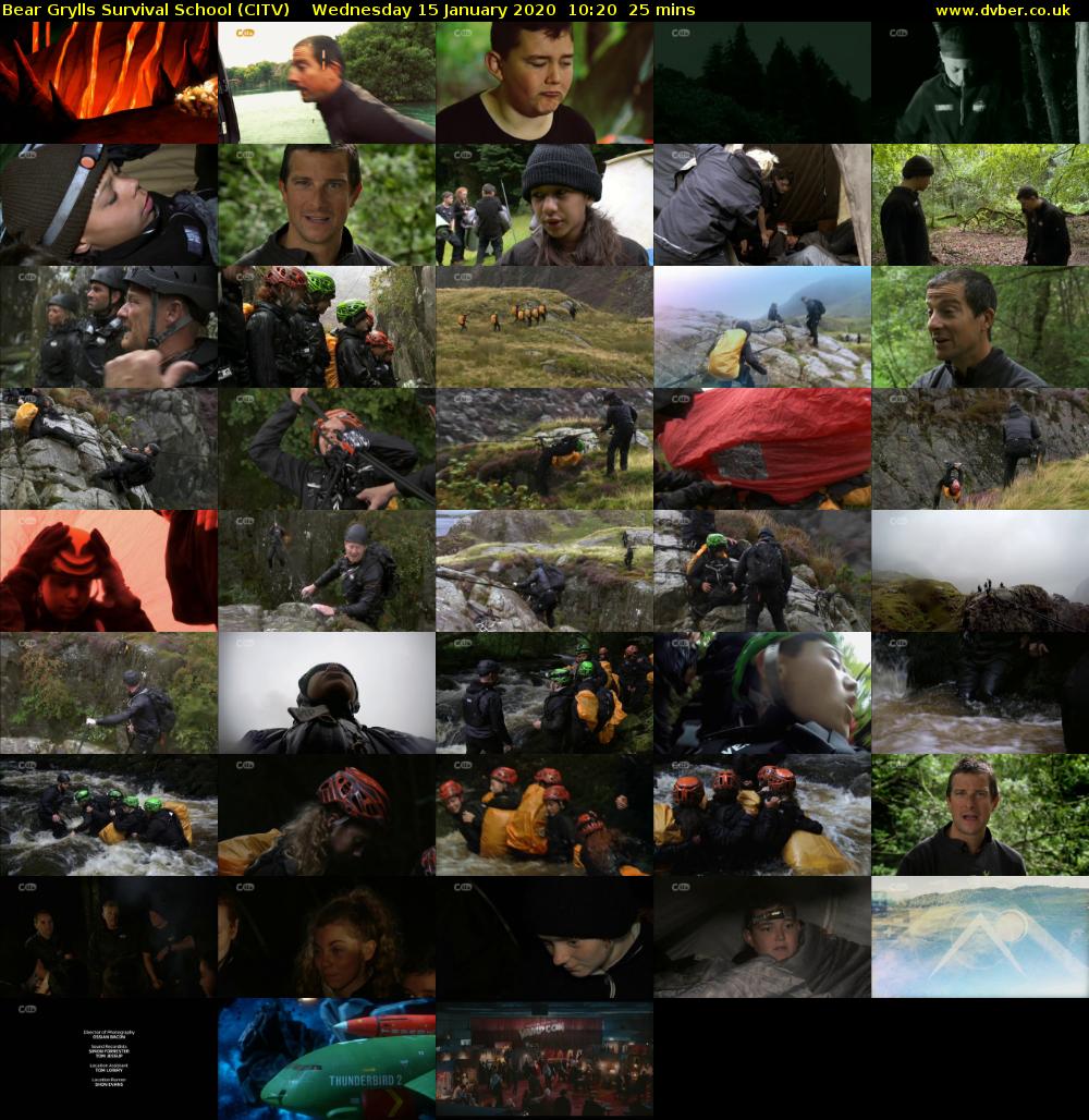 Bear Grylls Survival School (CITV) Wednesday 15 January 2020 10:20 - 10:45