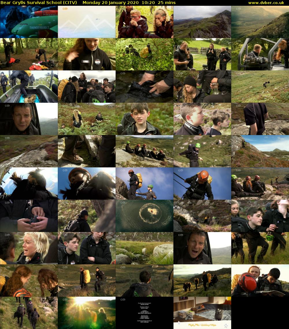 Bear Grylls Survival School (CITV) Monday 20 January 2020 10:20 - 10:45