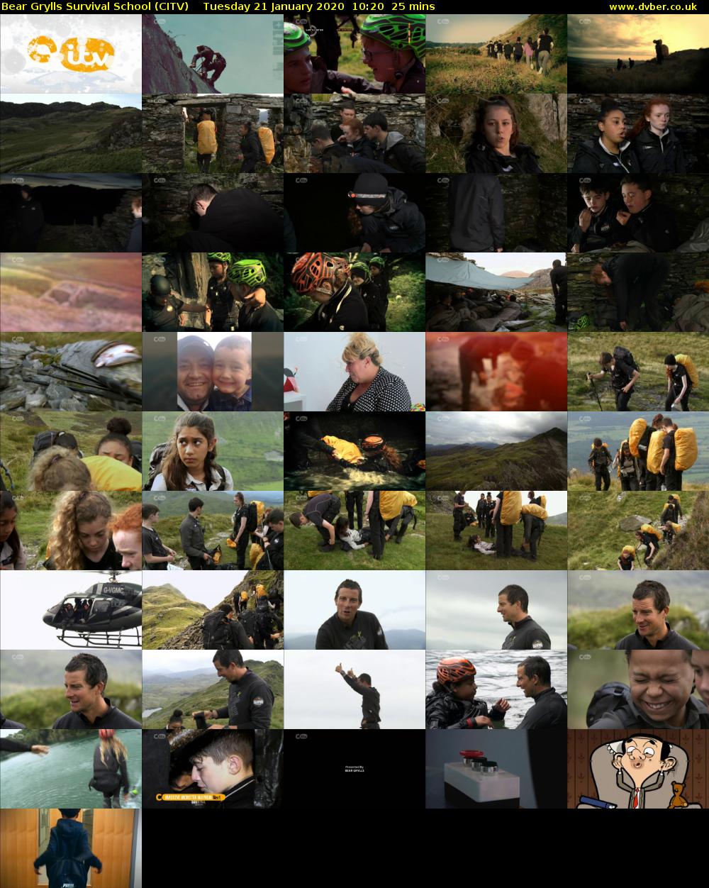 Bear Grylls Survival School (CITV) Tuesday 21 January 2020 10:20 - 10:45