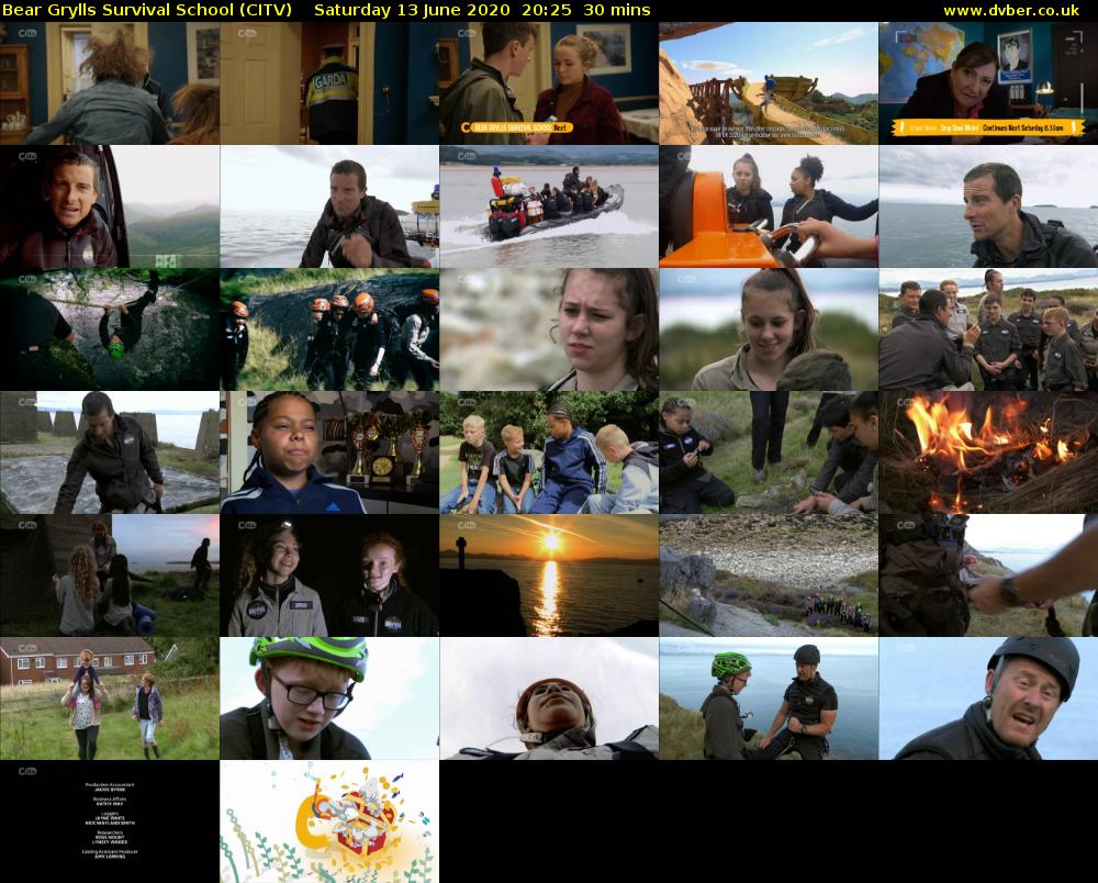Bear Grylls Survival School (CITV) Saturday 13 June 2020 20:25 - 20:55