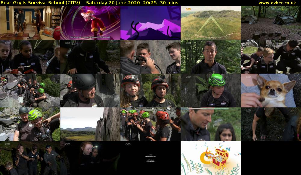 Bear Grylls Survival School (CITV) Saturday 20 June 2020 20:25 - 20:55