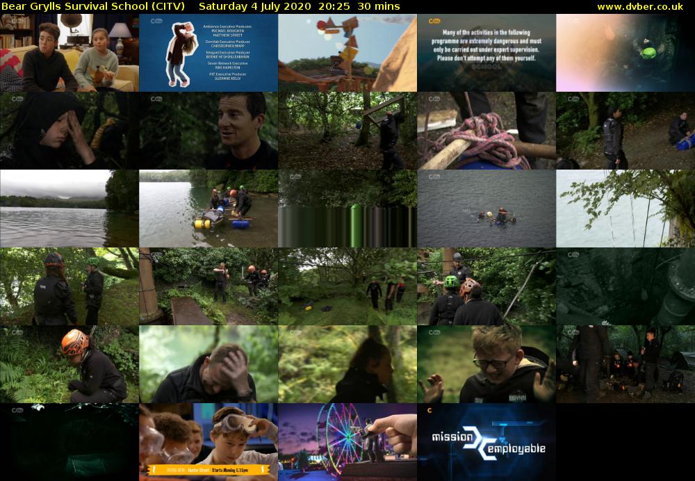 Bear Grylls Survival School (CITV) Saturday 4 July 2020 20:25 - 20:55
