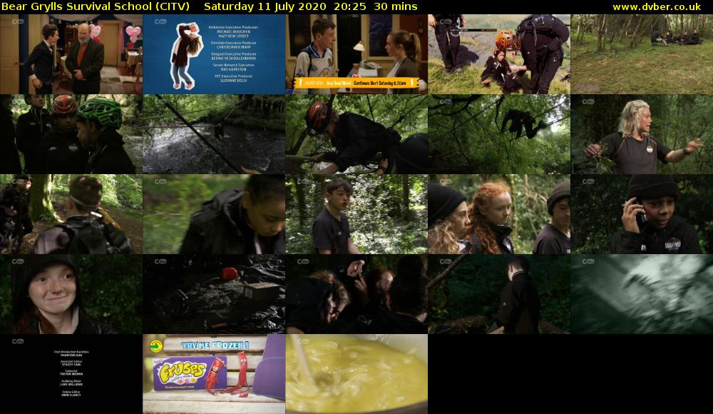 Bear Grylls Survival School (CITV) Saturday 11 July 2020 20:25 - 20:55