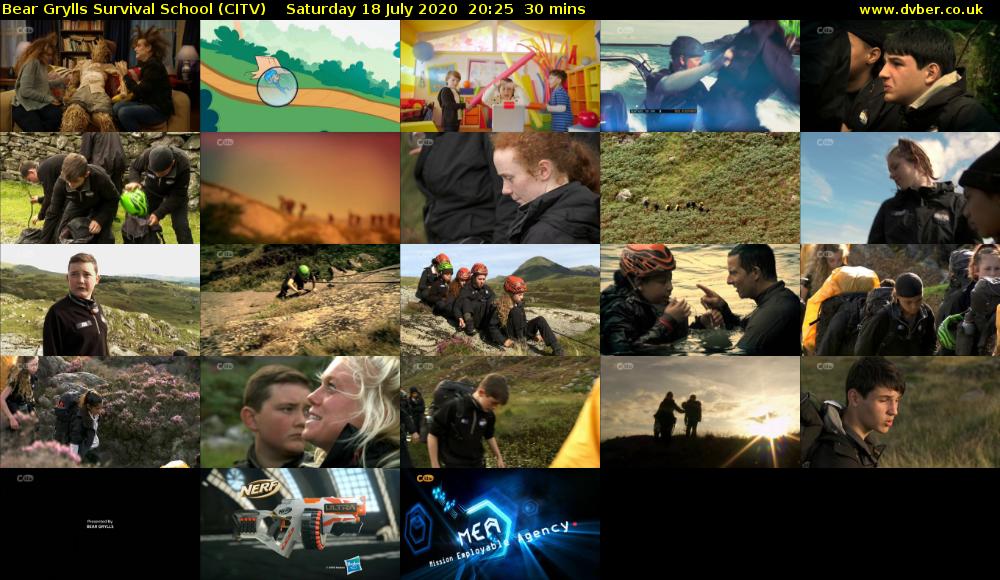Bear Grylls Survival School (CITV) Saturday 18 July 2020 20:25 - 20:55