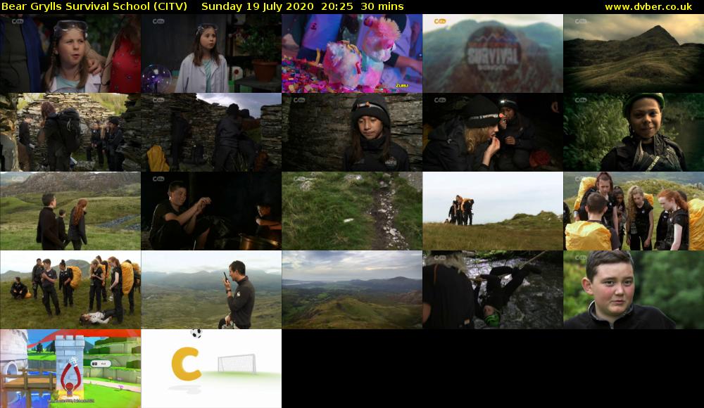 Bear Grylls Survival School (CITV) Sunday 19 July 2020 20:25 - 20:55