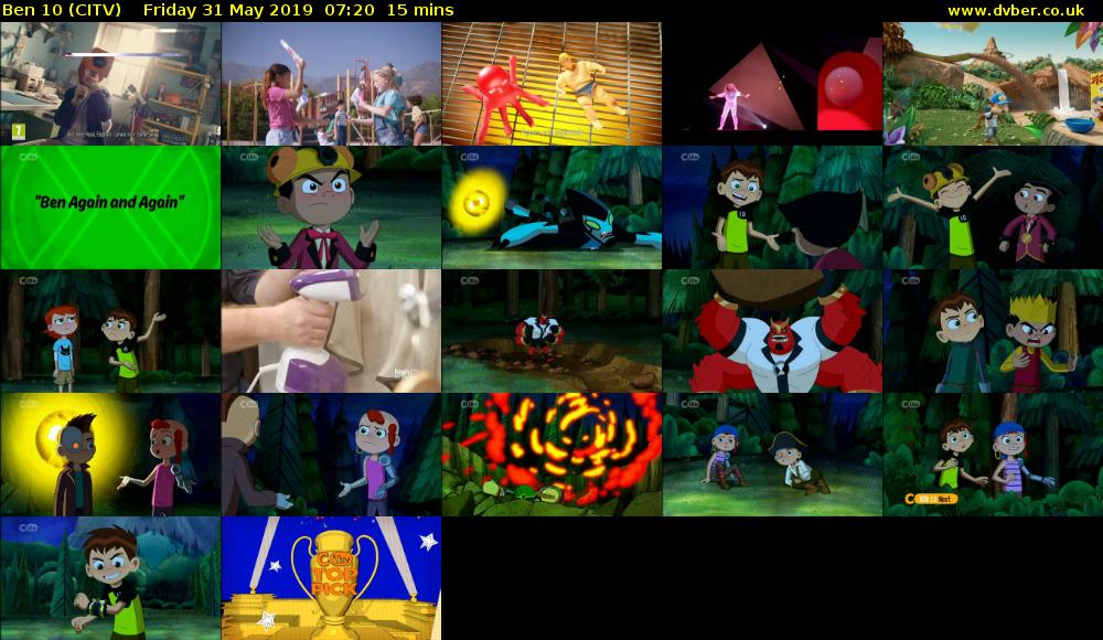 Ben 10 (CITV) Friday 31 May 2019 07:20 - 07:35